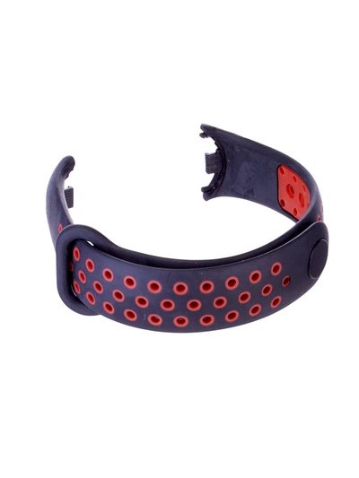 Ремешок Luazon для фитнес-браслета Mi Band 8/9, с перфорацией, чёрно-красный