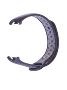 Ремешок для фитнес-браслета Mi Band 8/9 Luazon, с перфорацией, чёрный, серый - Фото 2