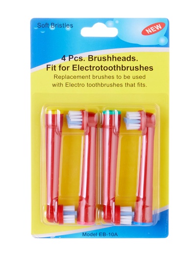 Насадки для электрической зубной щетки, для мягкой очистки, 4 шт., набор