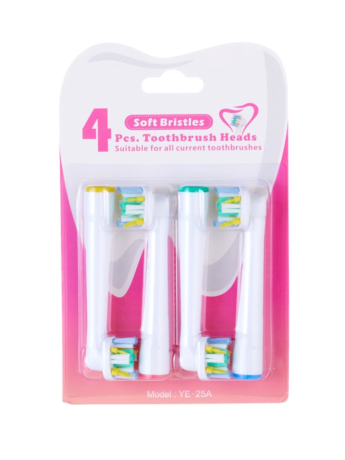 Насадки для электрической зубной щетки, для глубокой очистки, 4 шт., набор - Фото 1