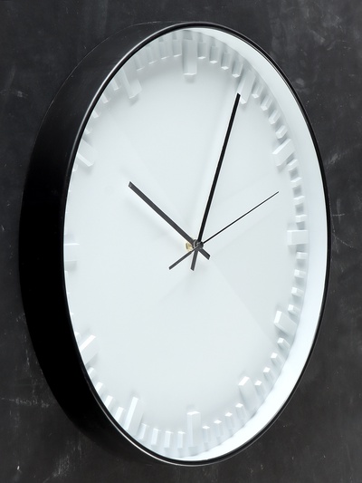 Часы настенные интерьерные, бесшумные, плавный ход, d=40 см, белый циферблат