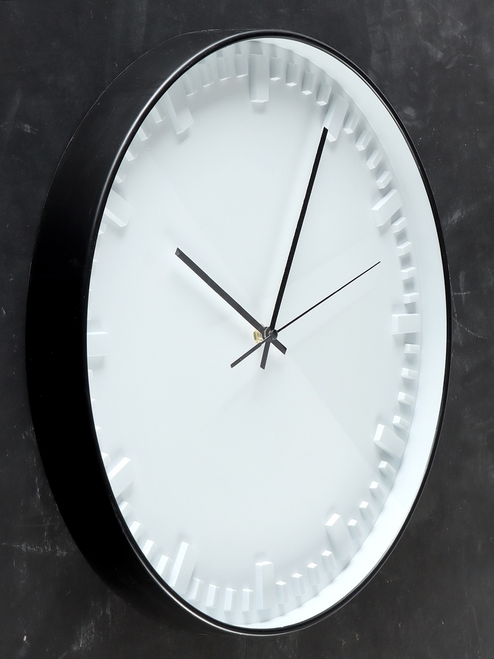 Часы настенные интерьерные, бесшумные, плавный ход, d=40 см, белый циферблат - Фото 1
