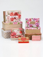 Набор подарочных коробок 10 в 1 Flowers, 32.5×20×12.5 - 12×7×4 см - Фото 2