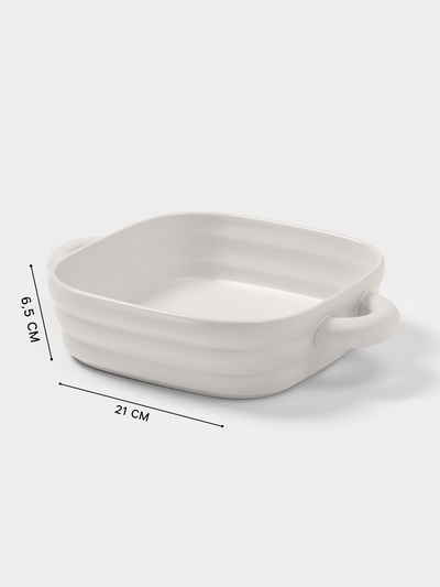 Форма для запекания Доляна «Зефир», 1.5 л, 21×21 см, квадратная, керамика, белая
