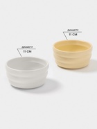 Салатники Доляна «Зефир», 250 мл, d=11 см, набор 2 шт., керамика, белые, жёлтые - Фото 2