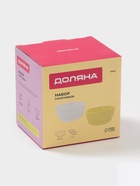 Салатники Доляна «Зефир», 250 мл, d=11 см, набор 2 шт., керамика, белые, жёлтые - Фото 9