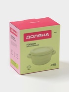 Горшочек для запекания Доляна «Зефир», 250 мл, 15×10.5×6.3 см, с ручками, с крышкой, керамика, зелёный - Фото 7