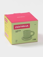 Чайная пара Доляна «Зефир», 350 мл, керамика, зелёная - Фото 9