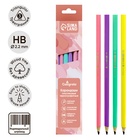 Карандаш чернографитный, Calligrata Pastel, заточенный, пластик, трёхгранный, МИКС - Фото 1