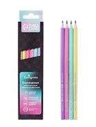 Набор карандашей чернографитных Calligrata. Pastel, HB, 12 штук, шестигранный, пластиковый, МИКС - Фото 3