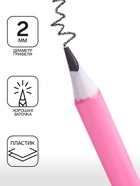 Набор карандашей чернографитных 12 штук, Calligrata Pastel, заточенный, пластик, трехгранный, МИКС - Фото 2