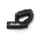 Замок навесной велосипедный LOCKLAND, пружинный, 3×1200 мм, английский ключ - Фото 2