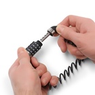 Замок навесной велосипедный LOCKLAND, пружинный, 3×1200 мм, кодовый замок - Фото 8