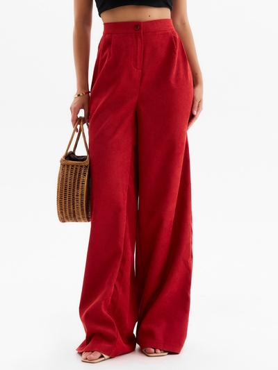 Брюки палаццо женские MINAKU, кирпичные, размер 44