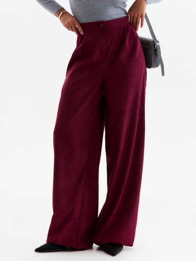 Брюки палаццо женские MINAKU, бордовые, размер 40