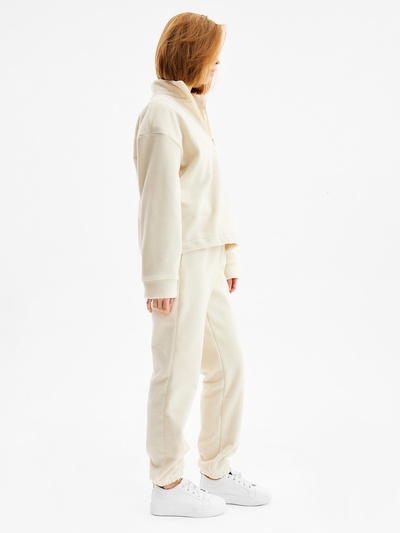 Костюм женский (анорак, брюки) MINAKU: Fleece Soft, размер 44, бежевый