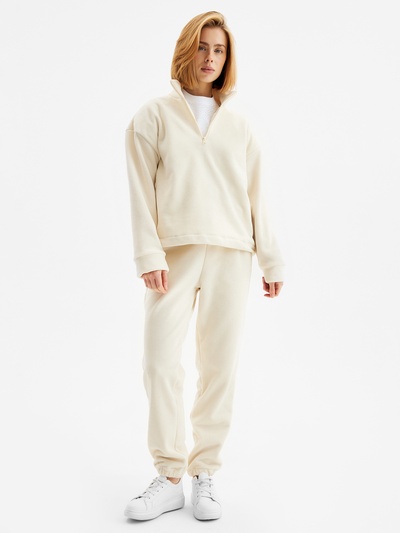 Костюм женский (анорак, брюки) MINAKU: Fleece Soft, размер 44, бежевый