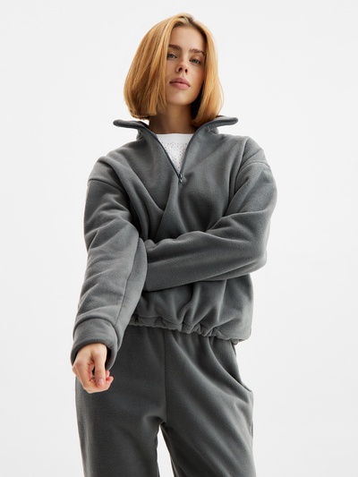 Костюм женский (анорак, брюки) MINAKU: Fleece Soft, размер 42, цвет графит