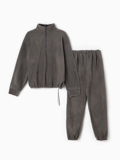 Костюм женский (анорак, брюки) MINAKU: Fleece Soft, размер 42, цвет графит