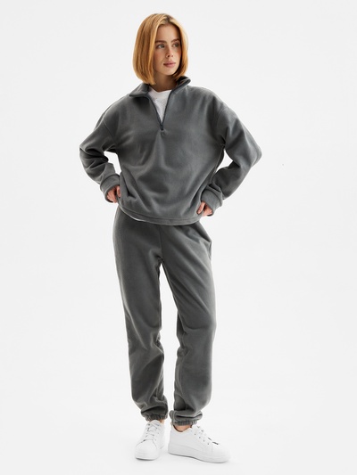 Костюм женский (анорак, брюки) MINAKU: Fleece Soft, размер 48, графит