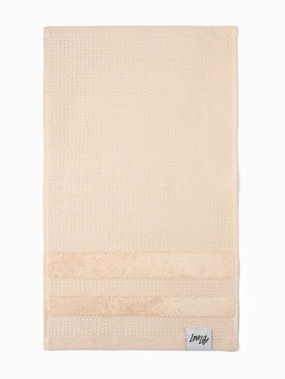 Полотенце вафельное LoveLife «Макан» 50×80 см, хлопок 100%, бежевое