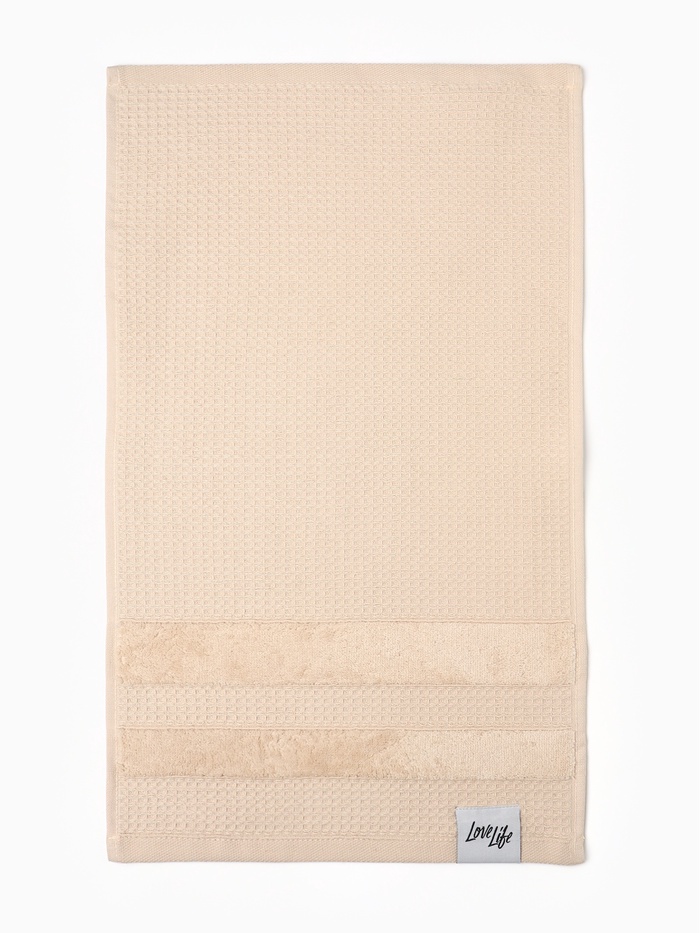 Полотенце вафельное LoveLife «Макан» 50×80 см, хлопок 100%, бежевое - Фото 1