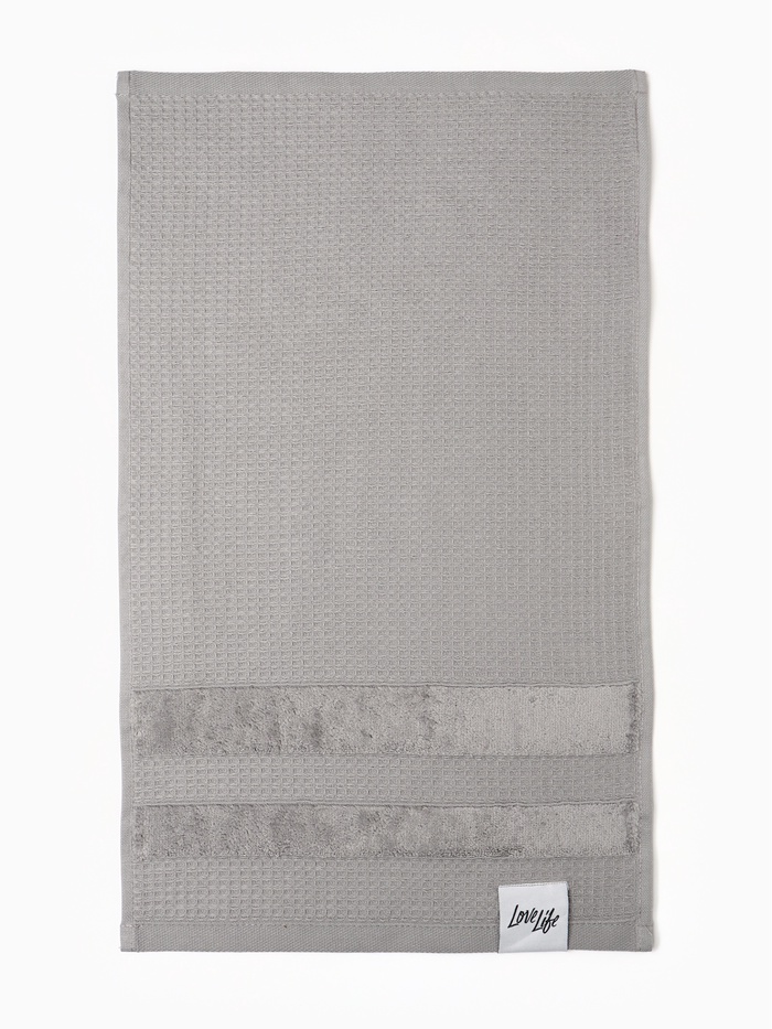 Полотенце вафельное LoveLife «Макан» 50×80 см, хлопок 100%, серое - Фото 1