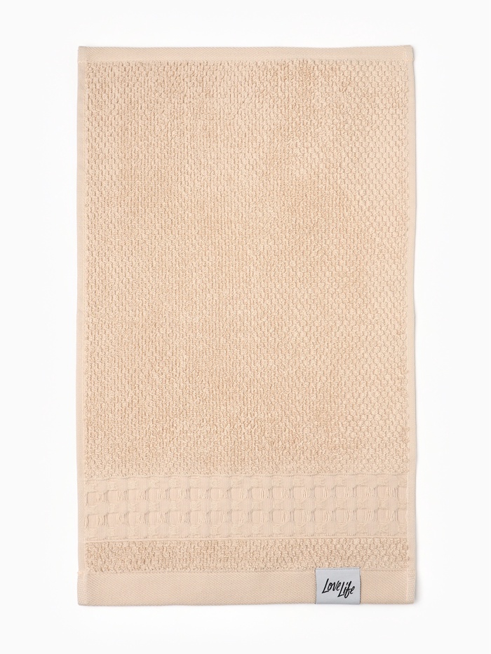 Полотенце махровое LoveLife «Регистан» 70×130 см, 100% хлопок, 500 г/м², бежевое - Фото 1