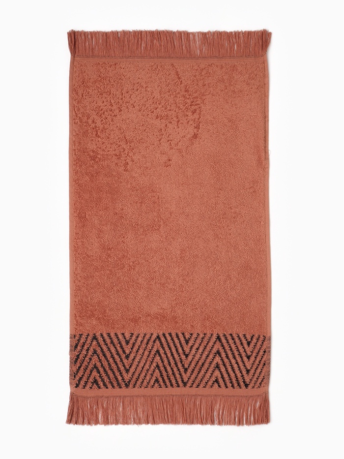 Полотенце махровое LoveLife «Танами» 70×130 см, коричневое, 100% хлопок, 430 г/м² - Фото 1