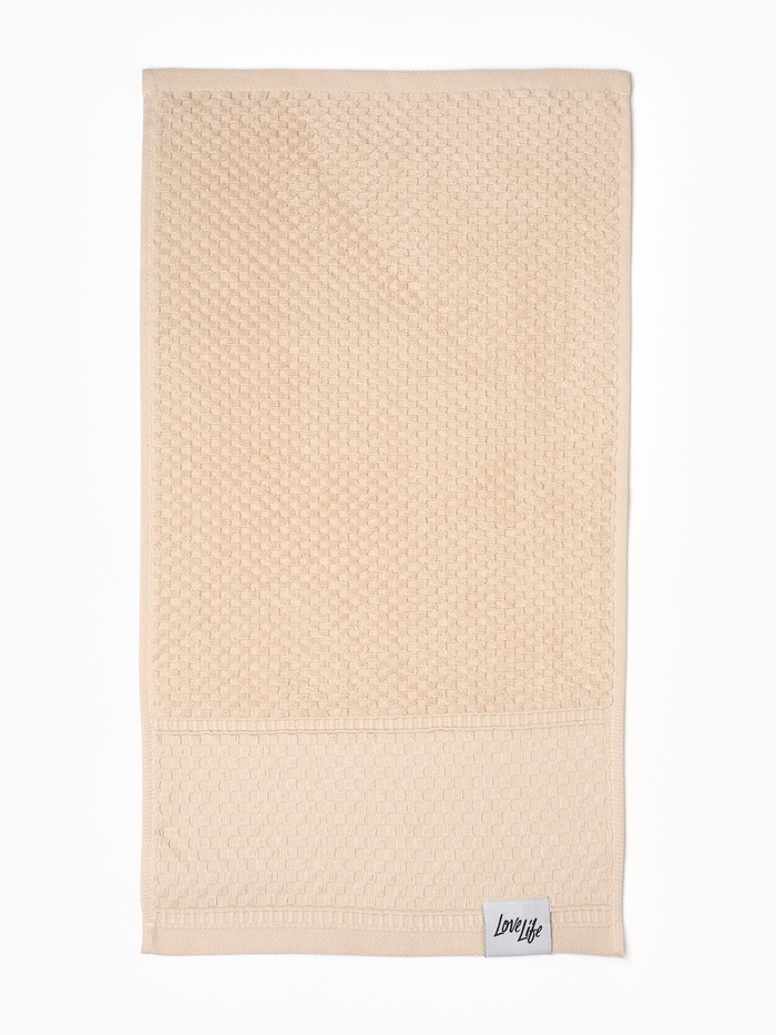 Полотенце махровое LoveLife «Ордос» 50×80 см, бежевое, 100% хлопок, 430 г/м² - Фото 1
