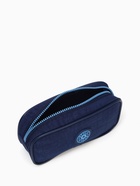 Косметичка-пенал на молнии, тёмно-синяя/голубая - Фото 2