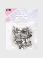 Зажим для штор для потолочного карниза, d=10×30 мм, 20 шт., цвет серебряный/белый - Фото 6