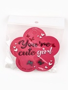 Серьги гвоздики Cute girl, 1 пара - Фото 6