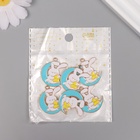 Декор для творчества металл, эмаль «Зайчик на голубом месяце», 2.9×2.5 см - Фото 4