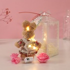 Набор подарочный «Зайка в платье», мыльные розовые розы 5 шт., роса, 7×7×12 см - Фото 3