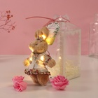 Набор подарочный «Зайка в платье», мыльные розовые розы 5 шт., роса, 7×7×12 см - Фото 4