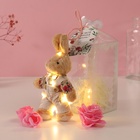 Набор подарочный «Зайчик в комбинезоне», мыльные розовые розы 5 шт., роса, 7×7×12 см - Фото 4