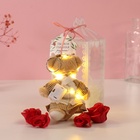 Набор подарочный «Мишка в платье», мыльные красные розы 5 шт., роса, 7×7×12 см - Фото 3