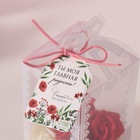 Набор подарочный «Мишка в платье», мыльные красные розы 5 шт., роса, 7×7×12 см - Фото 5