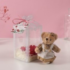 Набор подарочный «Мишка в платье», мыльные красные розы 5 шт., роса, 7×7×12 см - Фото 6