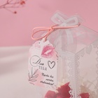 Набор подарочный «Мишка корица с бантом», мыльные красные розы 5 шт., роса, 7×7×12 см - Фото 5