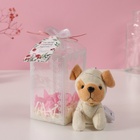 Набор подарочный «Пёсик белый», мыльные розовые розы 5 шт., роса, 7×7×12 см - Фото 6