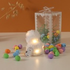 Набор подарочный «Цыплёнок белый: брелок для ключей на кольце», фигурка светящаяся, яички 50 г, роса 7×7×12 см - Фото 4