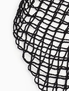 Сумка-авоська плетёная, клетка 1.5 см, чёрная/зелёная - Фото 6