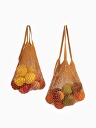 Набор 2 шт.: сумка-авоська плетёная, клетка 1.5 см, рыжая - Фото 6