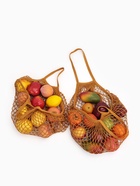 Набор 2 шт.: сумка-авоська плетёная, клетка 1.5 см, рыжая - Фото 5