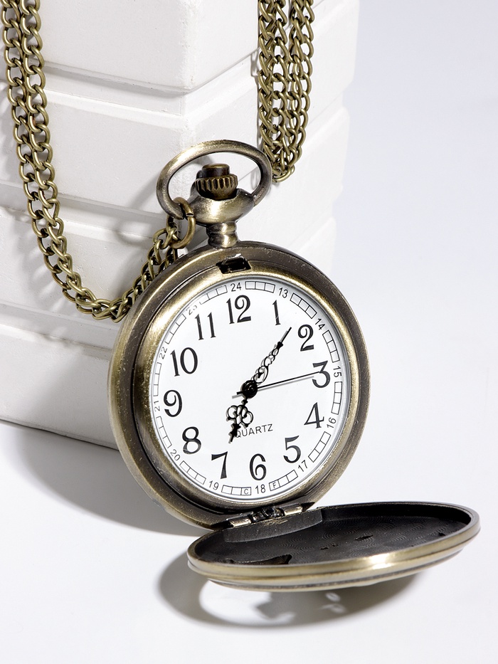 Часы карманные "Волки", кварцевые, цепочка l-40 см, d-4.5 см - Фото 1