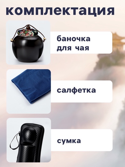 Набор для чайной церемонии ДЖЕКИЧАЙ «Абико», 6 предметов, на 3 персоны, чашка 50 мл, чайник 285 мл, чёрный