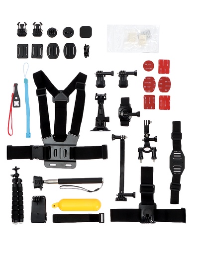 Набор аксессуаров для экшен - камеры, 50 предметов, сумка для хранения