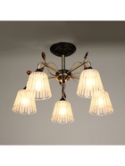 Люстра «Шарлин» 5хЕ27 40 Вт черный-латунь 51×51×29 см BayerLux - фото 33089507